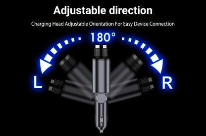 AutoJuice Retractable Car Charger 100W